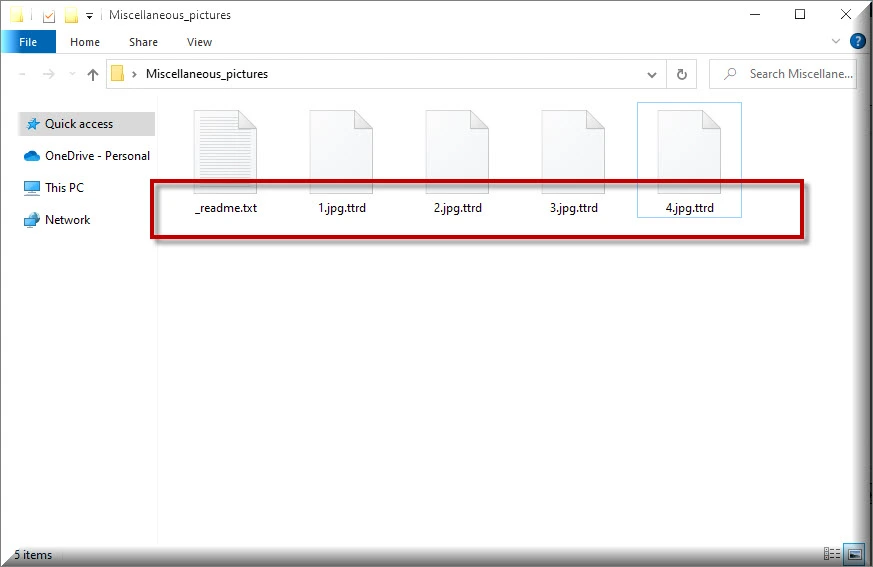 File criptati dal ransomware Ttrd virus (estensione .ttrd)
