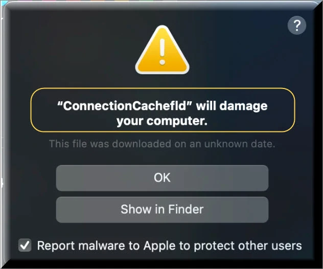 The ConnectionCachefid virus on Mac