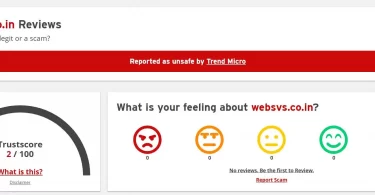 WEBSVS.CO.IN flagged as unsafe