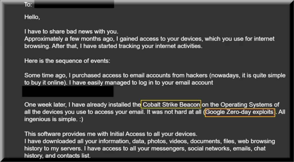 The Cobalt Strike Beacon Email scam on PC