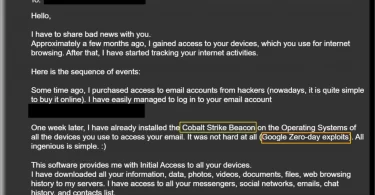 The Cobalt Strike Beacon Email scam on PC
