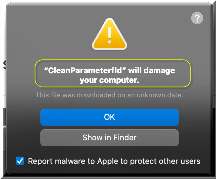 The CleanParameterfld malware on Mac