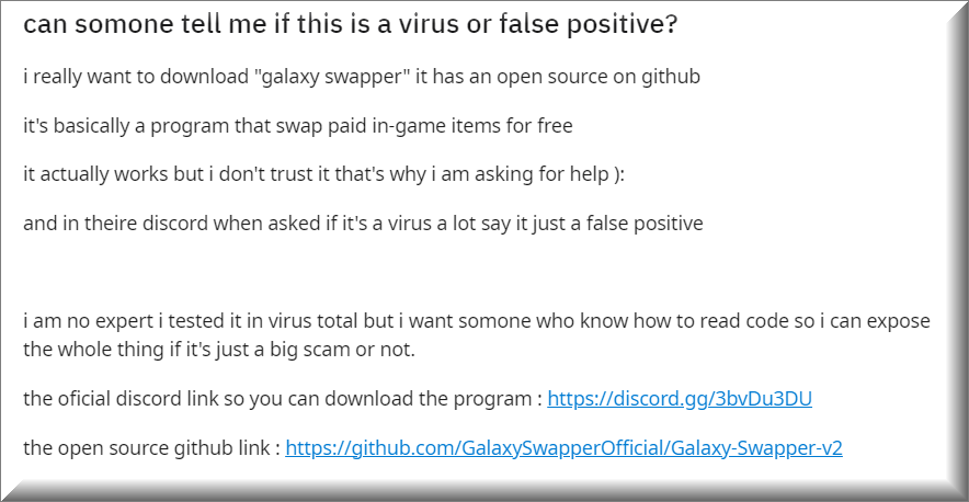 Is Galaxy Swapper V2 a virus?