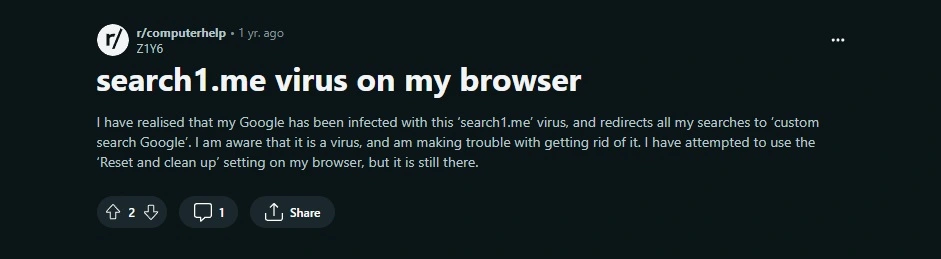 Search1.me Virus