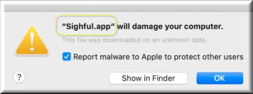 The Sighful.app malware on Mac