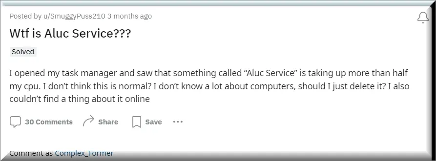 Aluc Service virus