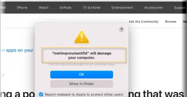 The InetImprovmentfld virus on Mac
