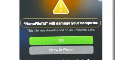 "NanoFilefld" will damage your computer pop-up on Mac