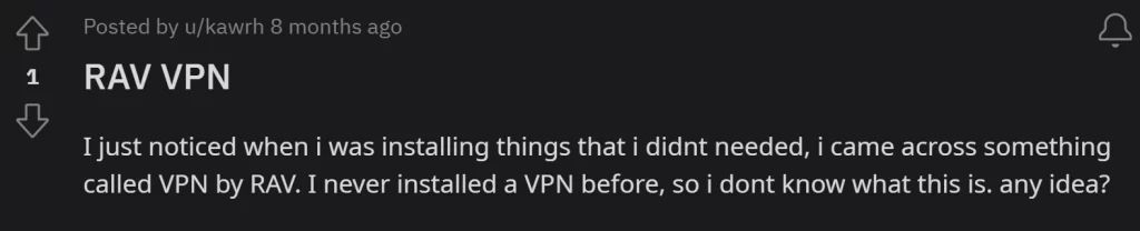 RAV VPN virus
