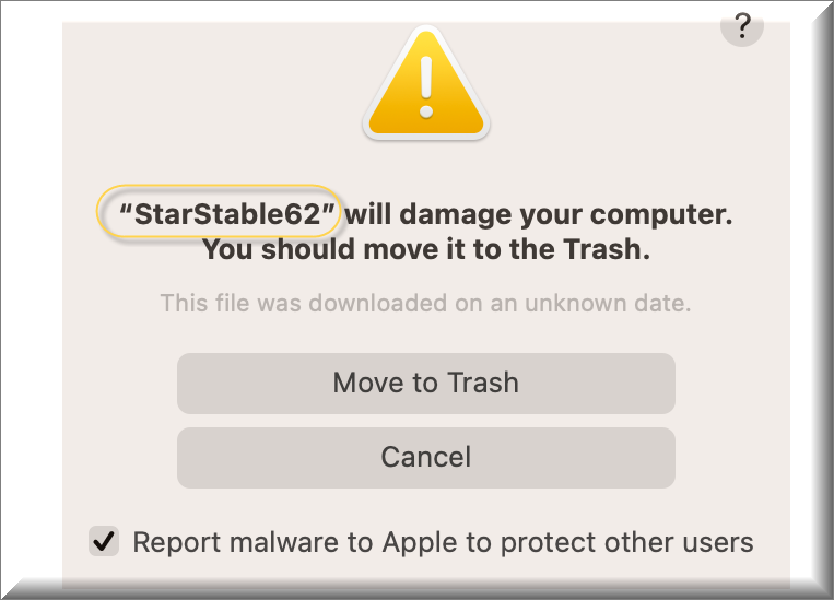 StarStable62 notification on Mac