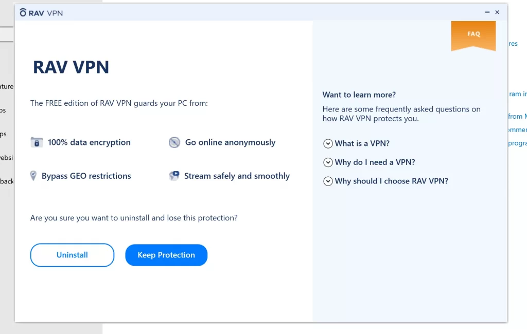 rav vpn uninstall 3