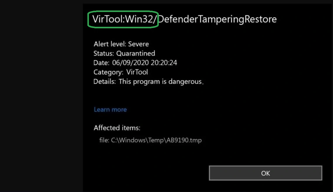 VirTool:Win32 Malware
