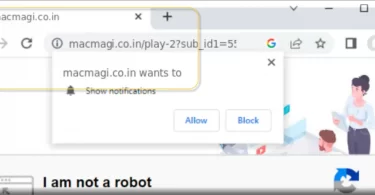 Chrome browser is redirected to Macmagi.co.in