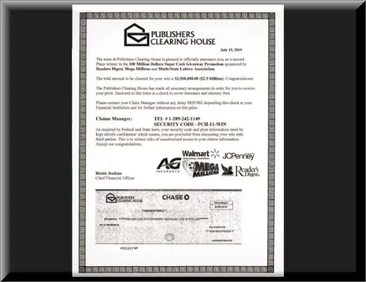 Publishers Clearing House Scam