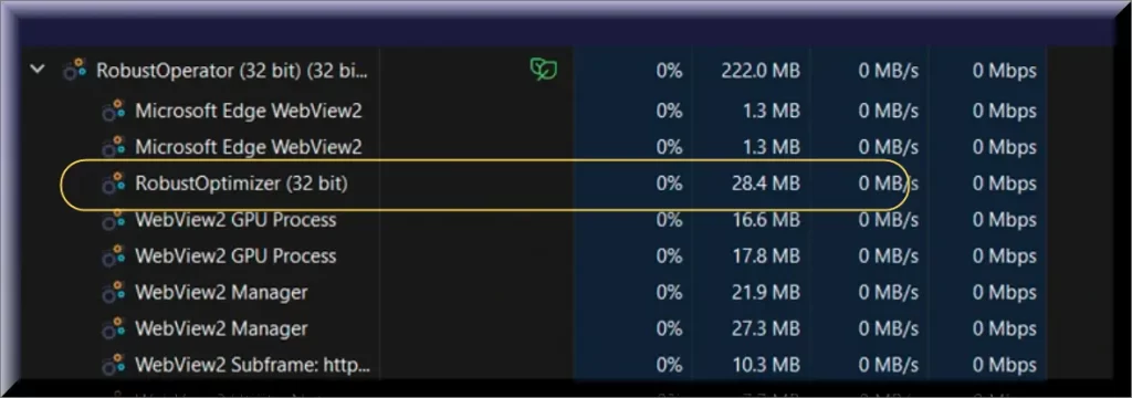 Robust Optimizer adware process on Task Manager