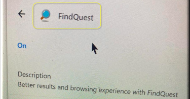 Screenshot of the Find Quest browser hijacker