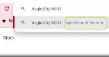 Search bar displaying "SyncSearch Search"