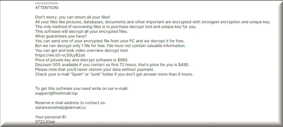 Uajs virus ransomware text file (_readme.txt)