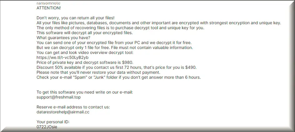 Uazq virus ransomware text file (_readme.txt)