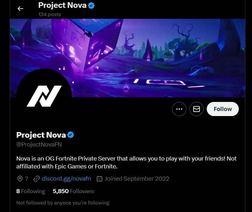 Project Nova Twitter