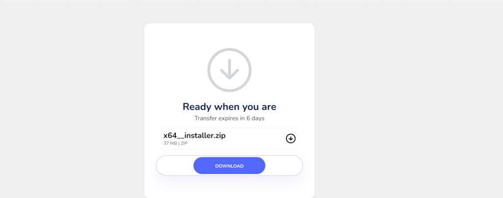 Screenshot of the CiviApp"ready download" prompt