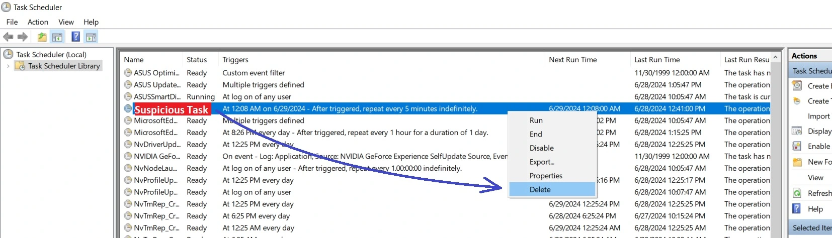 Win.MxResIcn.Heur.Gen task scheduler suspicious task