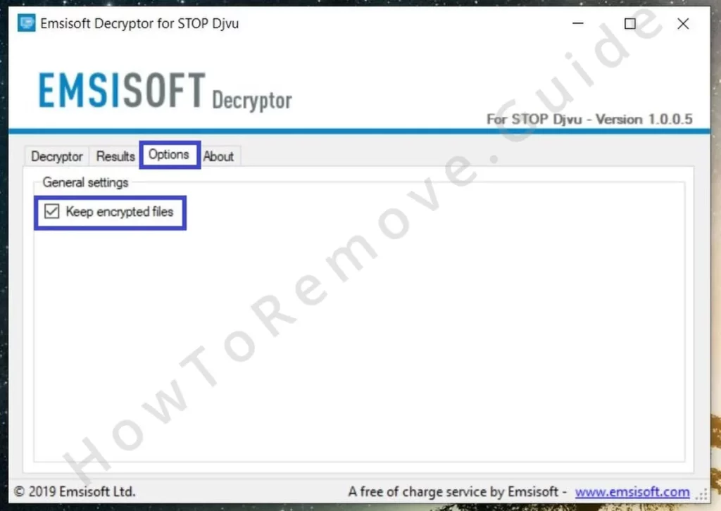 emisoft djvu decryptor optionen