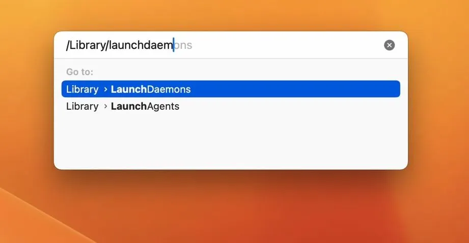 go to launchdaemons mac