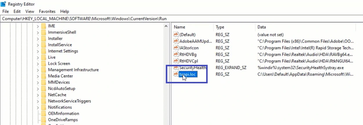 pinaview registry keys remove 1