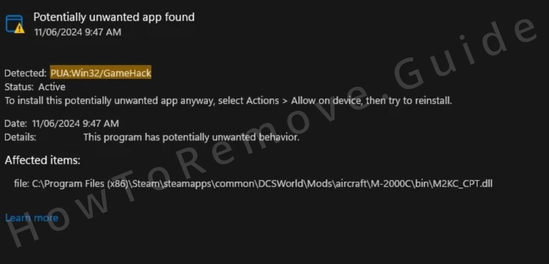 How to Remove Win32/Gamehack