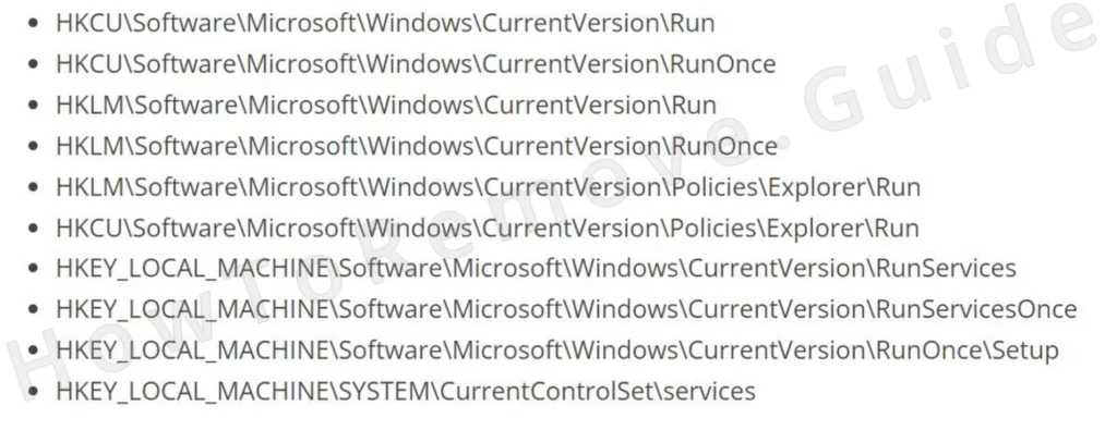 malware registry keys