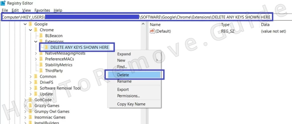 Online Security Extension registry