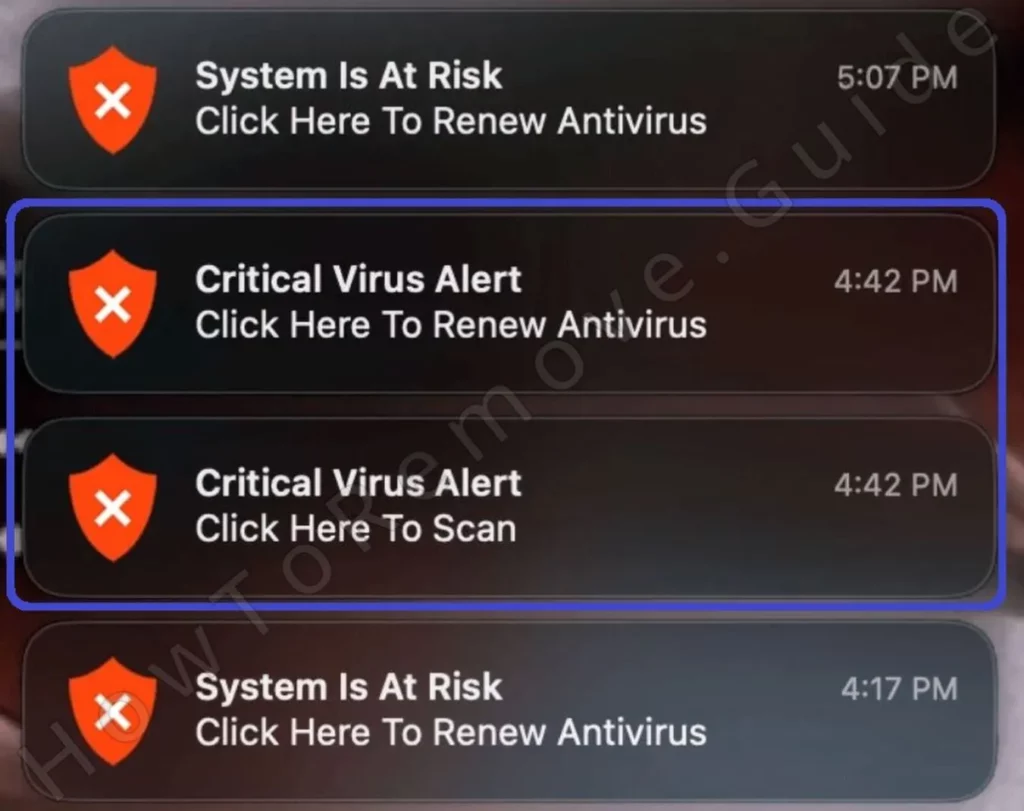 critical virus alert notification