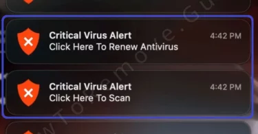 critical virus alert notification