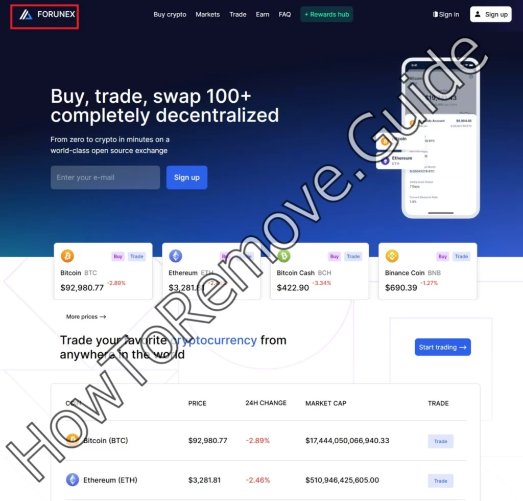 Forunex Bitcoin Scam