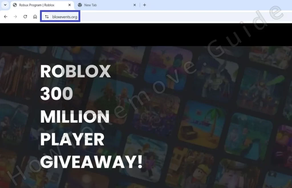 Bloxevent robux scam