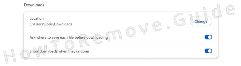 chrome ask where to download