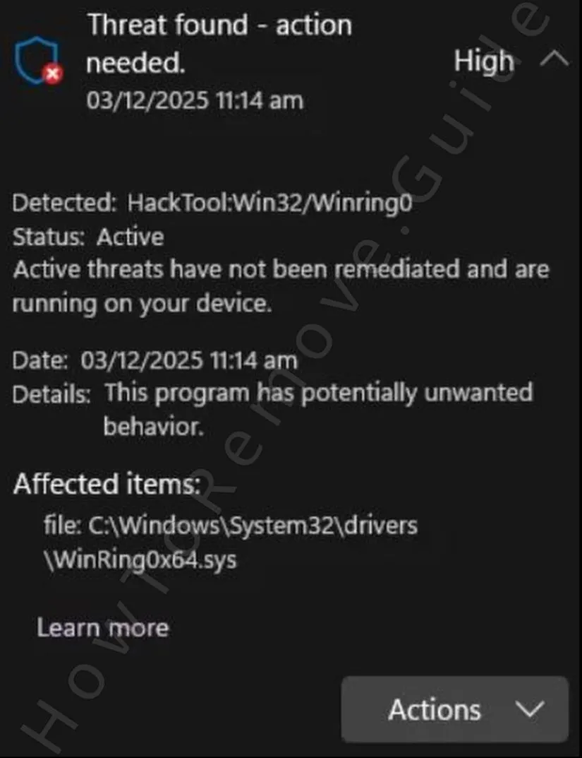 How to Remove Winring0