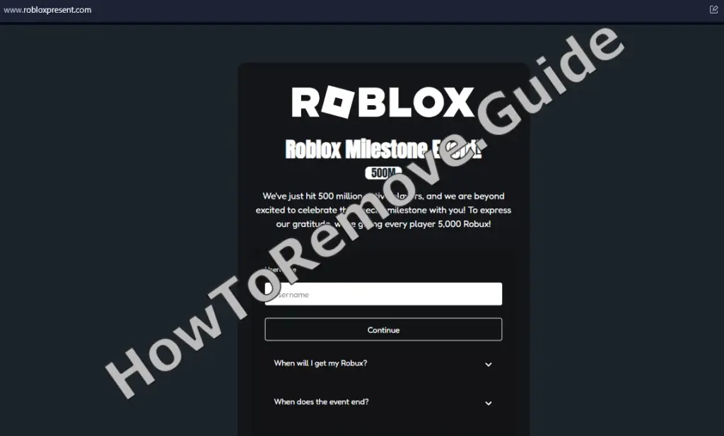RobloxPresent.com Scam