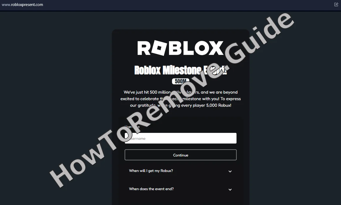 The RobloxPresent.com Robux Scam – Report