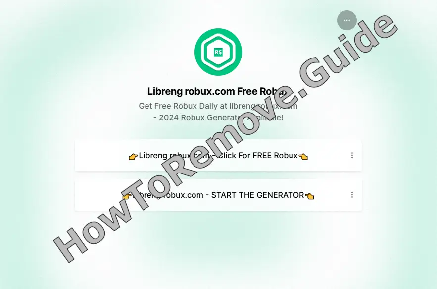 The Libreng robux.com Scam