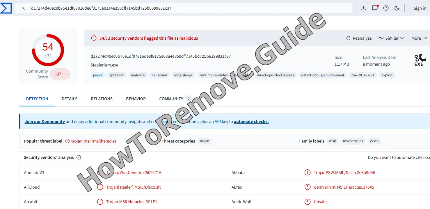 How to Remove Stealerium Trojan