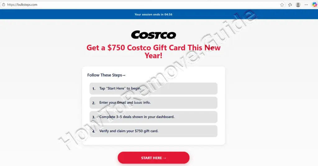 The Bulk steps com Costco Scam