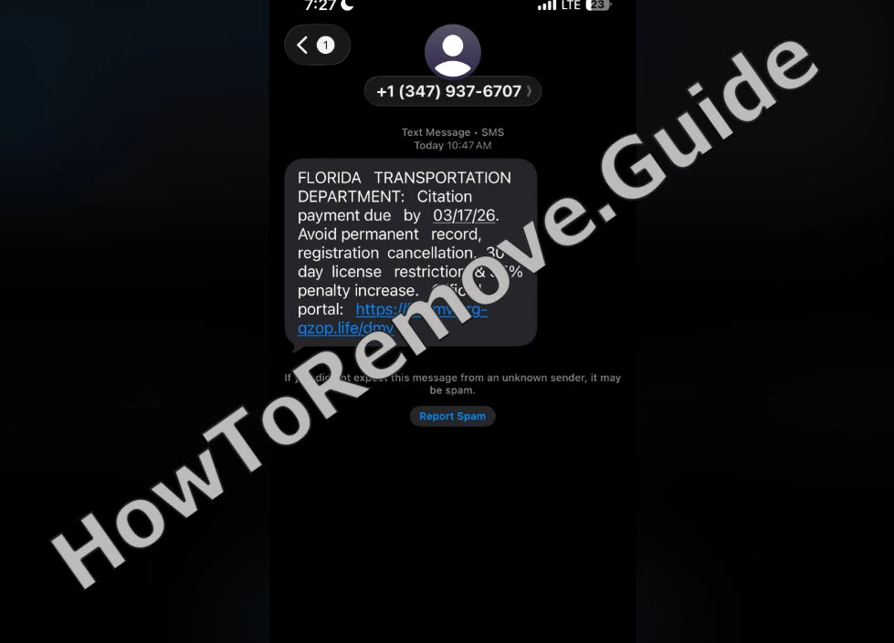 The Florida DMV Scam Text – Report
