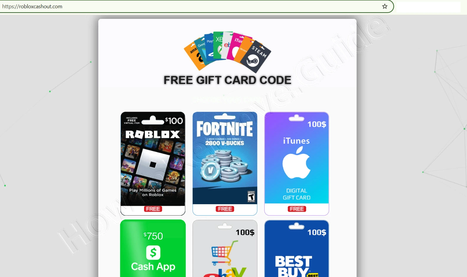 The Robloxcashout.com Free Robux and Gift Cards Scam – Report
