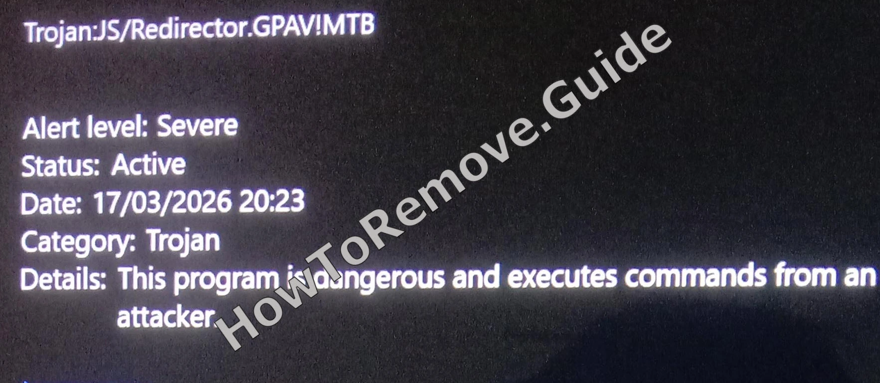 How to Remove Trojan:JS/Redirector.GPAV!MTB