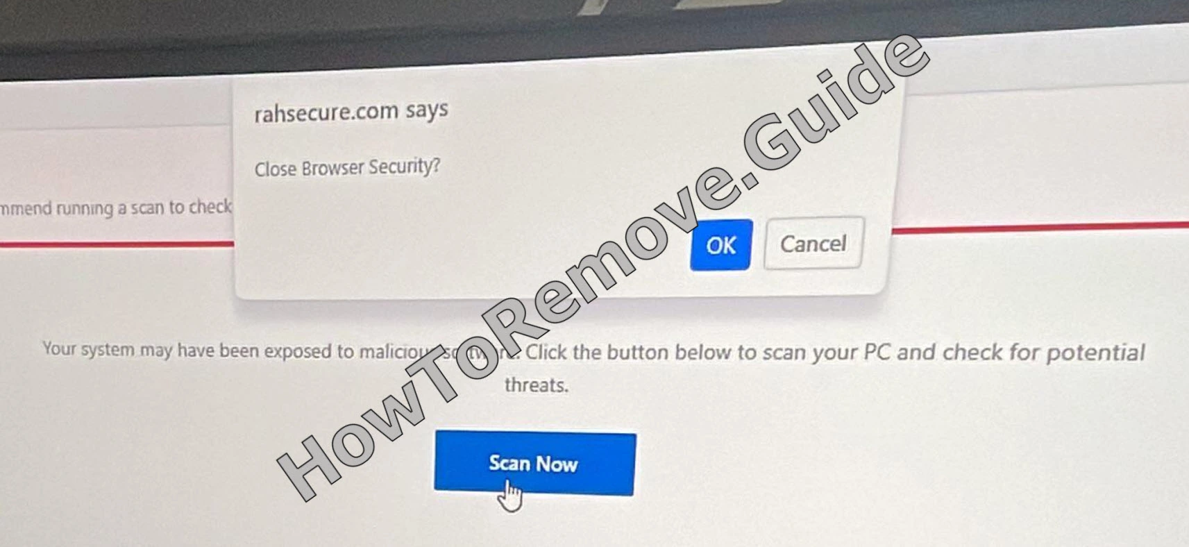 rahsecure.com Virus pop-up