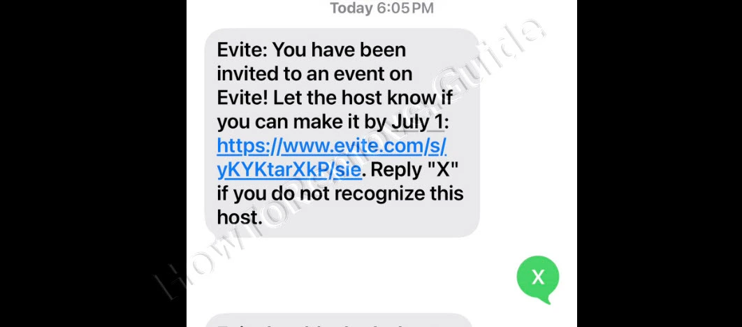 The Evite Scam Text – Report