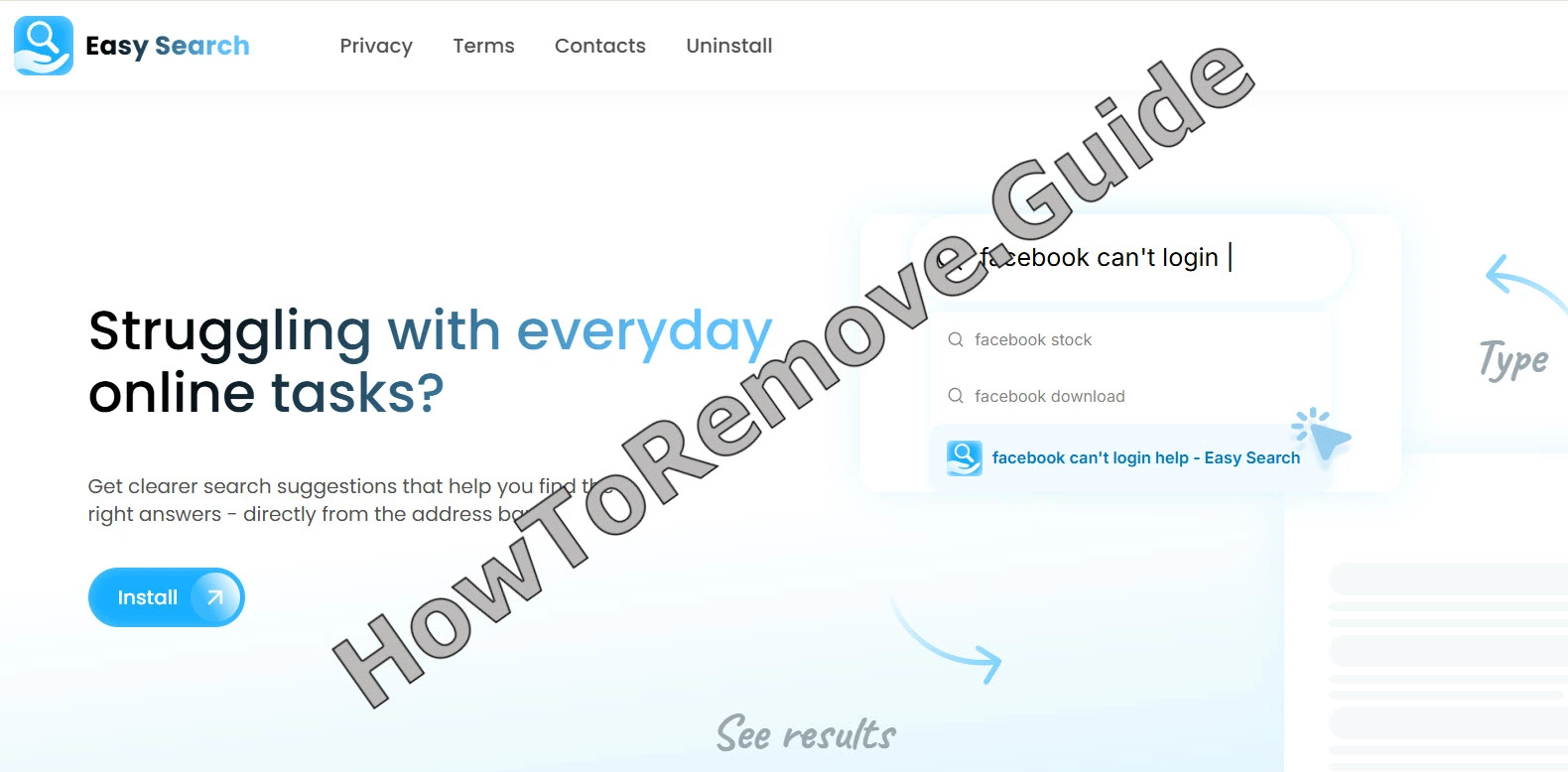 Remove EasySearching.net Redirect