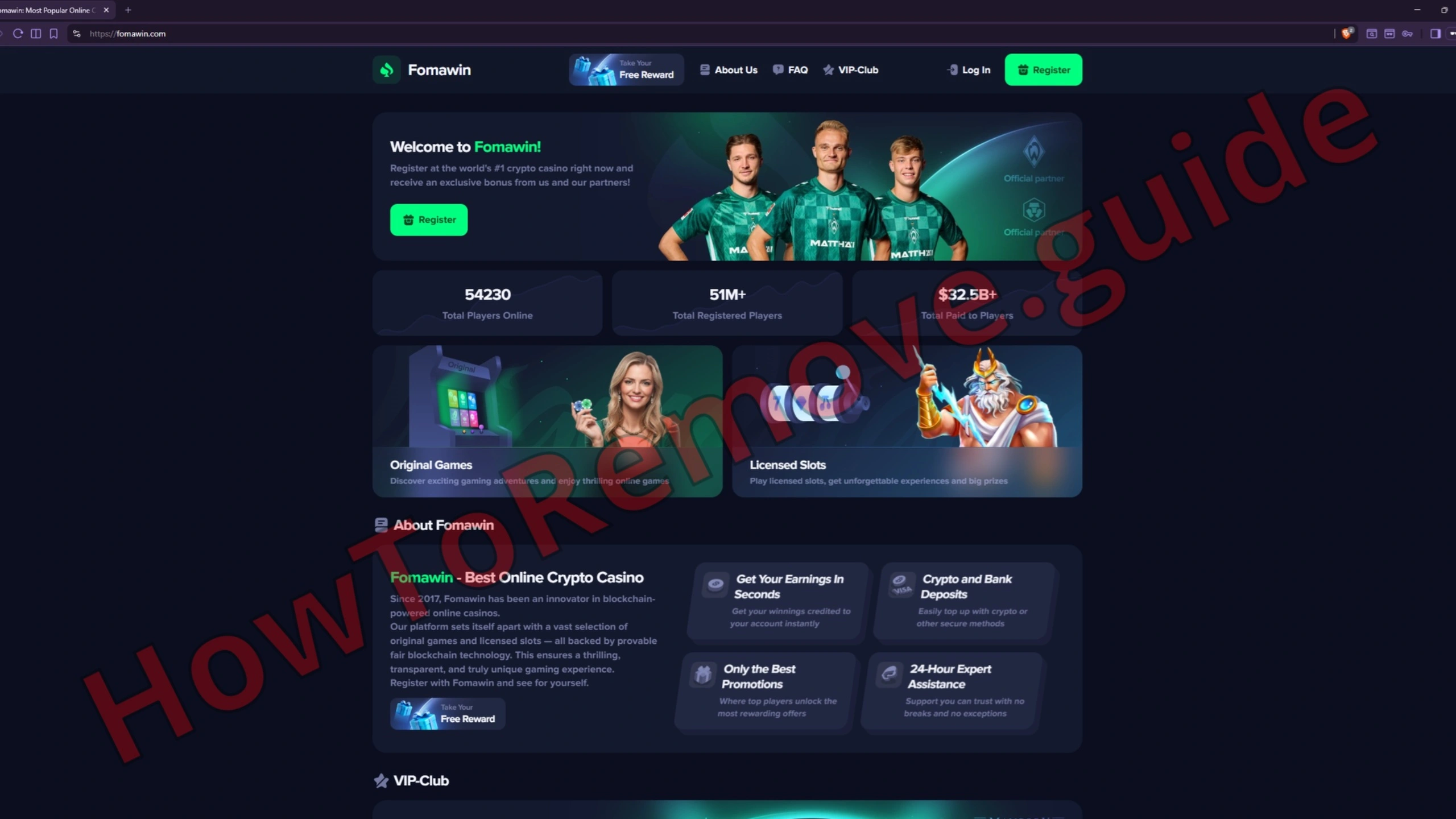 Fomawin.com Casino scam